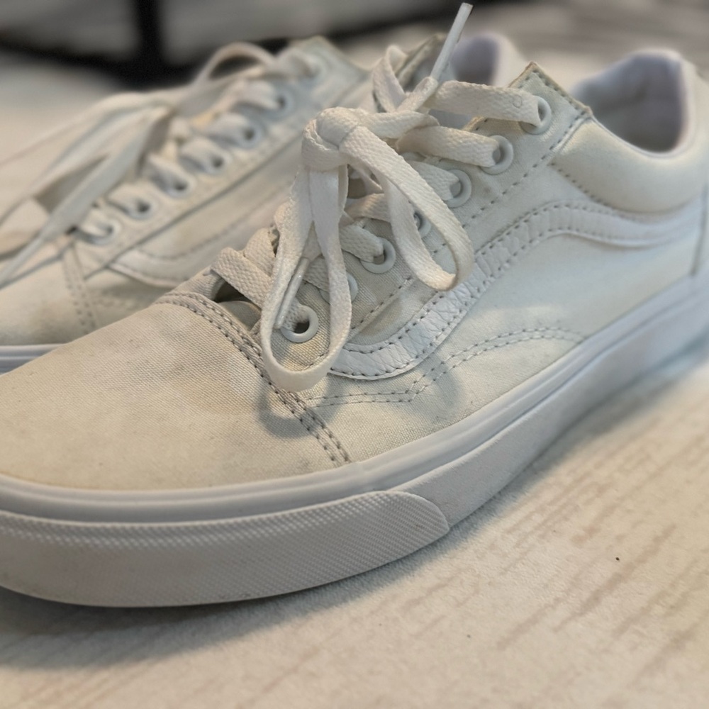Vans Unisex Old School 500714 White Woven Shoes Sneakers Sz Men’s 8 Women’s 9.5